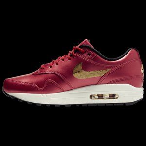 Nike AIR MAX 1 Womens Running Shoes "Gold Sequin"